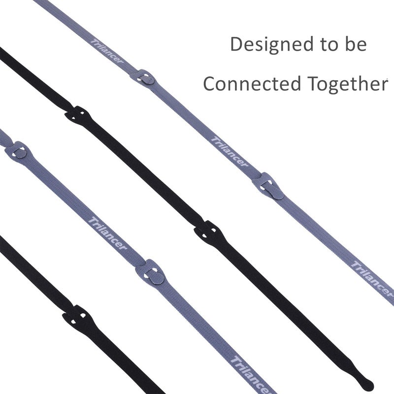 Trilancer Reusable Cable Straps Wire Ties, Pack of 50 Adjustable Cord Fastener Cable Organizer, 8 Inches (Black) - Image 3